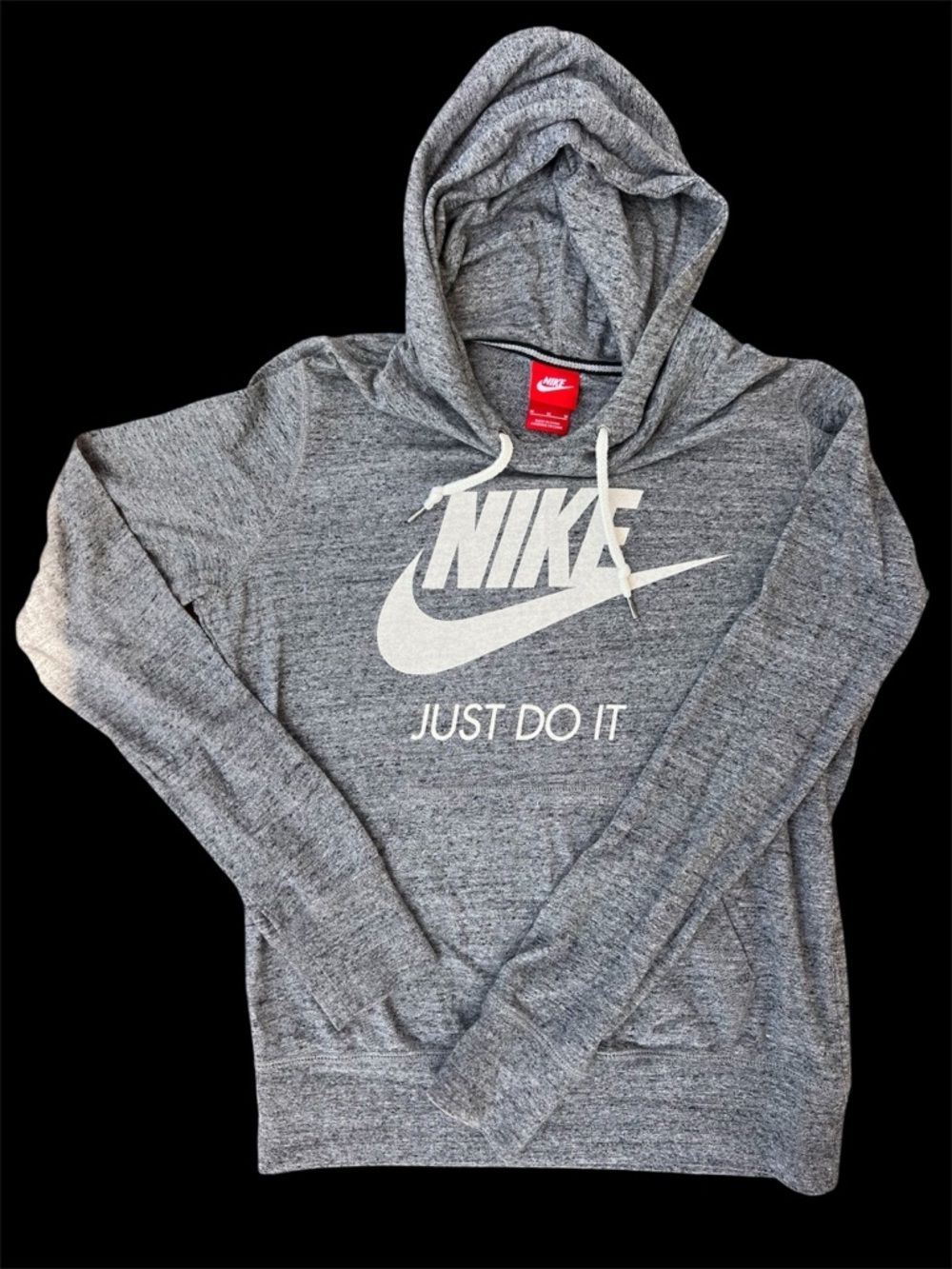 Nike Heather Gray Logo Pullover Hoodie